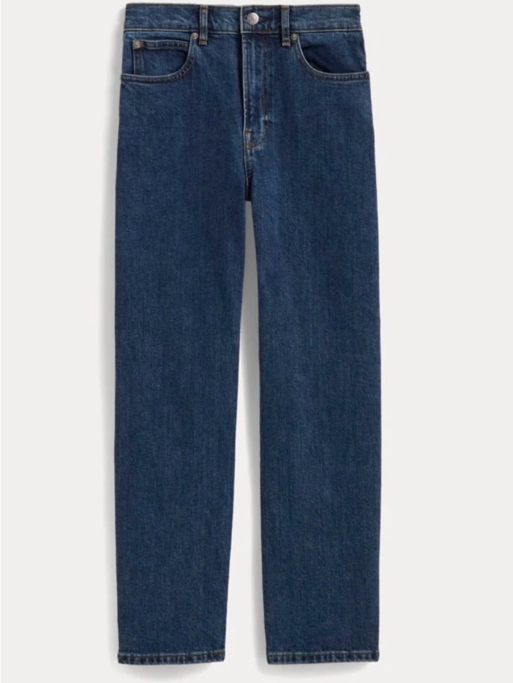 Everlane Womens Blue Denim Organic Cotton Button Fly The 90s Way High Jeans 29L